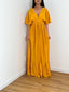 Robe col V jaune