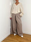 Pantalon fluide taupe