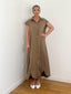 Robe chemise longue taupe