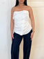 Top bustier blanc