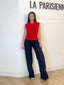 Crop top rouge