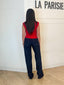 Crop top rouge