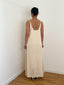 Robe longue fluide beige