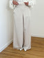 Pantalon fluide beige