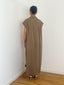 Robe chemise longue taupe