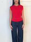 Crop top rouge