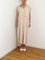 Robe chemise longue beige