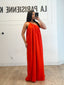 Robe asymétrique fluide rouge