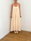 Robe longue fluide beige