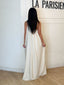 Robe asymétrique fluide beige