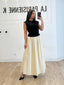 Jupe longue évasé beige
