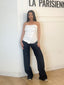Top bustier blanc