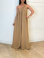 Robe asymétrique fluide camel