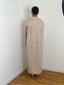 Robe chemise longue beige