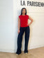 Crop top rouge