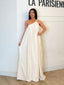 Robe asymétrique fluide beige