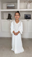 Abaya fille broderie blanc