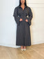 Robe rayure à nouer gris