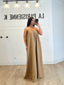 Robe asymétrique fluide camel