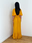 Robe col V jaune