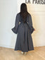 Robe rayure à nouer gris