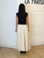 Jupe longue évasé beige