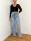 Jeans bleu 2 boutons