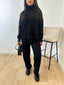 Ensemble pull et pantalon en laine noir