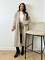 Manteau classique mi long taupe