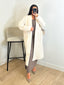 Manteau long oversize beige