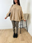 Pull boucle en laine camel