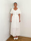 Robe satinée blanc