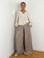 Pantalon fluide taupe