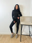 Ensemble gilet zip et legging sculpt noir