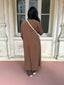 Trench long oversize chocolat