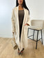 Manteau long oversize beige