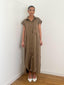 Robe chemise longue taupe