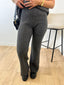 Ensemble veste sans manche et pantalon en laine gris