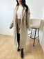 Manteau classique mi long taupe