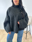 Pull style poncho noir