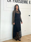 Robe longue dentelle noir