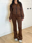 Ensemble gilet et jogging chocolat