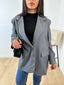 Blazer ouvert derrière gris