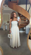 Robe détail bustier beige