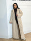 Veste trench long a bouton beige