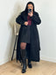 Manteau long style trench noir