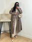 Trench long simili taupe