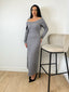 Robe col bateau gris