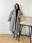 Manteau long droit gris