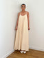 Robe longue fluide beige